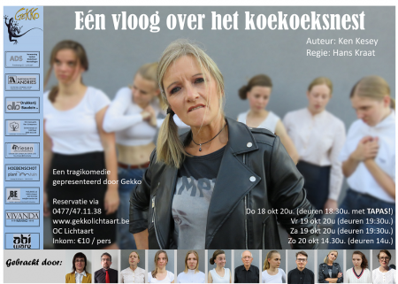 2018 - "Eén vloog over het koekoeksnest" van Ken Kesey - Gekko Lichtaart